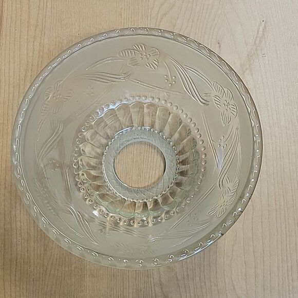 Vintage Etched Glass Ceiling Light Cover - Picture 6 of 6